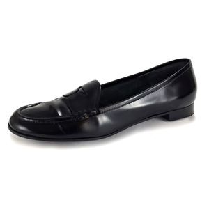 PRADA  Italy Black Leather Round Toe Oxford